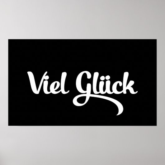 Viel Glück | Viel Glück Deutsch Poster (Vorne)