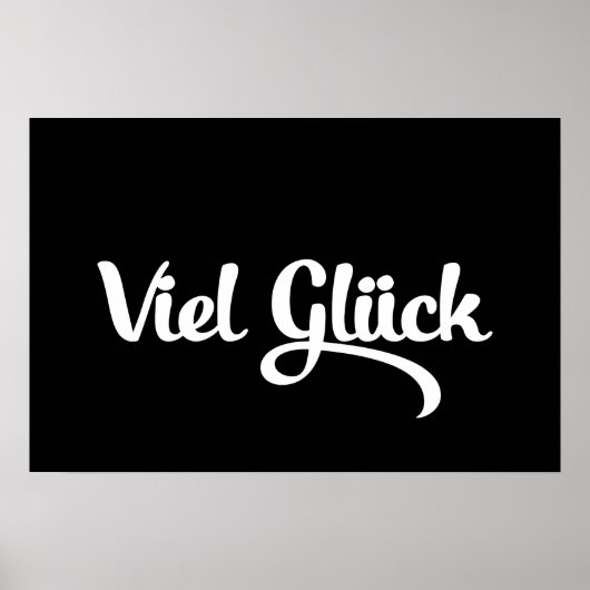 Viel Glück | Viel Glück Deutsch Poster (Vorne)