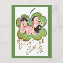 Viel Glück von Scranton PA-Post-Karte Postkarte