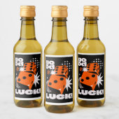 Viel Glück Weinetikett (Flaschen)