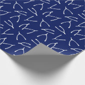 Viel Glück-Wishbone-Muster Geschenkpapier (Ecke)