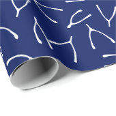 Viel Glück-Wishbone-Muster Geschenkpapier (Rolleneckpunkt)