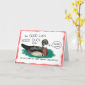 Viel Glück Wood Duck Card Karte (Gelbe Blume)