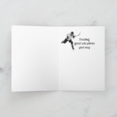 Viel Glück wünscht Ice Hockey Sport Karte (Innenseite)