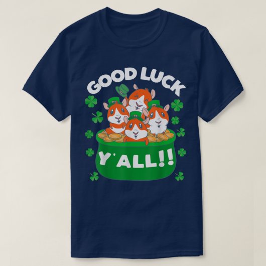 Viel Glück Y'all Lucky Irish Pig Guinea St Patrick T-Shirt (Design vorne)