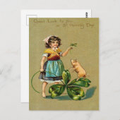 Viel Glück zu Ihnen am St. Patrick's Day Postkarte (Vorne/Hinten)