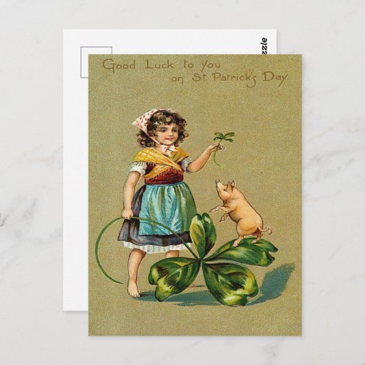 Viel Glück zu Ihnen am St. Patrick's Day Postkarte (Vorne/Hinten)