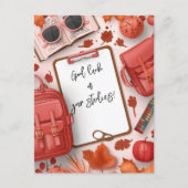 Viel Glück zu Ihren Schulstudien Postkarte (Vorderseite)