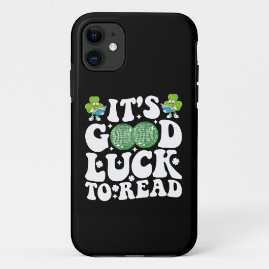 Viel Glück zum Lesen des St Patricks Day Disco Bal Case-Mate iPhone Hülle (Rückseite)