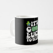 Viel Glück zum Lesen des St Patricks Day Disco Bal Kaffeetasse (Vorderseite Links)