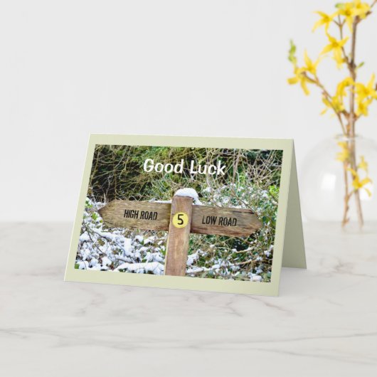 Viel GlückSignpost Karte (Gelbe Blume)