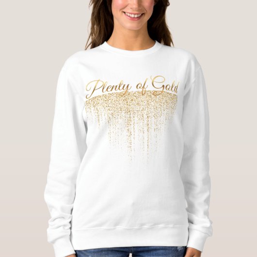 Viel Gold Glänzendes Gold Sweatshirt (Vorderseite)