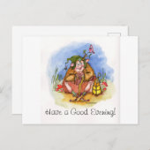 Viel guten Abend! Feiertagspostkarte (Vorne/Hinten)