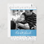 Viel Herz für den besten Vater aller Zeiten Postkarte (Vorne/Hinten)