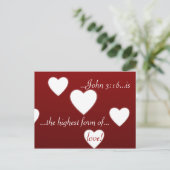 Viel Herz! Postkarte (Stehend Vorderseite)