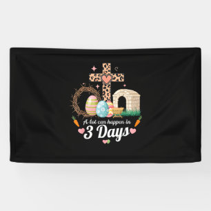Viel kann in 3 Tagen geschehen zu Ostern Jesus rel Banner