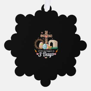 Viel kann in 3 Tagen geschehen zu Ostern Jesus rel Ornament Karte