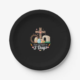 Viel kann in 3 Tagen geschehen zu Ostern Jesus rel Pappteller