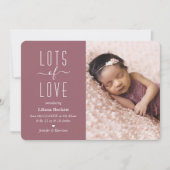 "Viel Liebe" Ankündigung des Fotos (Vorderseite)