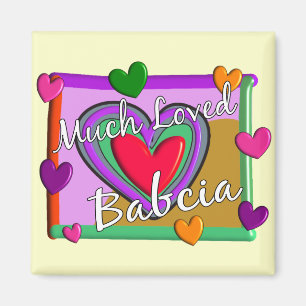 Viel Liebe Babcia (polnische Großmutter) Magnet
