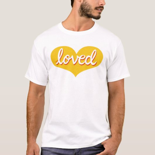 VIEL LIEBE - Gelbe Liebe Herz - Männer T-Shirt (Vorderseite)