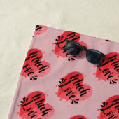 Viel Liebe, große Herzen Strandtuch (Beispiel)