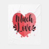 Viel Liebe, großes Herz Fleecedecke (Vorderseite)