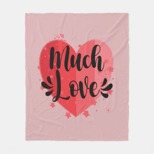 Viel Liebe, großes Herz Fleecedecke