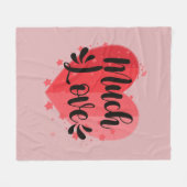 Viel Liebe, großes Herz Fleecedecke (Vorderseite (Horizontal))