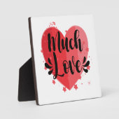 Viel Liebe, großes Herz Fotoplatte (Vorderseite)