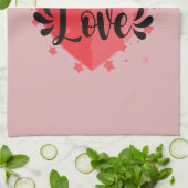 Viel Liebe, großes Herz Geschirrtuch (Gefaltet)