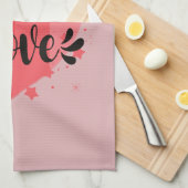 Viel Liebe, großes Herz Geschirrtuch (Viertel Falte)