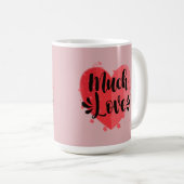 Viel Liebe, großes Herz Kaffeetasse (VorderseiteRechts)