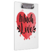 Viel Liebe, großes Herz Klemmbrett (Rechts)
