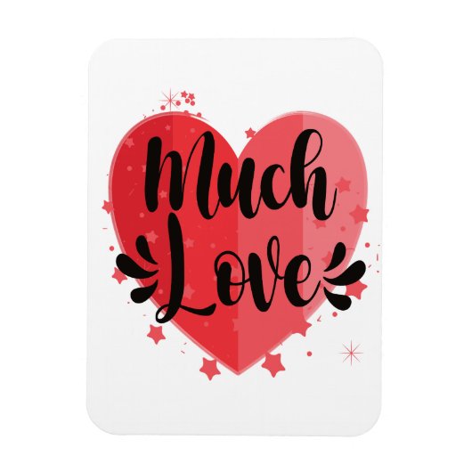 Viel Liebe, großes Herz Magnet (Vertikal)