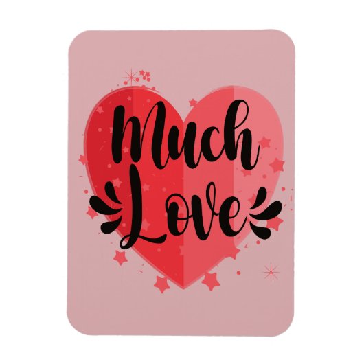 Viel Liebe, großes Herz Magnet (Vertikal)