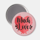 Viel Liebe, großes Herz Magnet (Vorderseite/Rückseite)