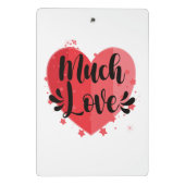 Viel Liebe, großes Herz Mini Klemmbrett (Rückseite)