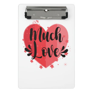 Viel Liebe, großes Herz Mini Klemmbrett