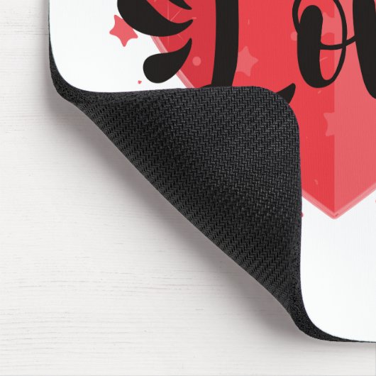 Viel Liebe, großes Herz Mousepad (Ecke)