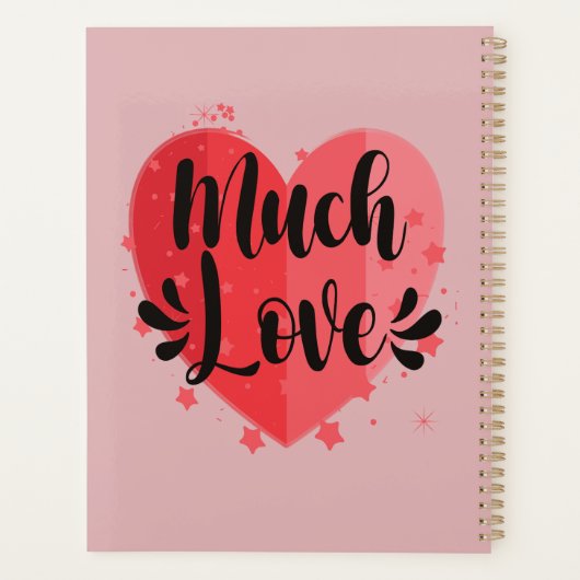 Viel Liebe, großes Herz Planer (Rückseite)