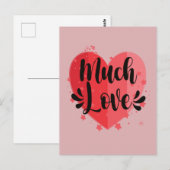 Viel Liebe, großes Herz Postkarte (Vorne/Hinten)