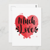 Viel Liebe, großes Herz Postkarte (Vorne/Hinten)