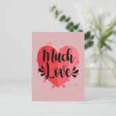 Viel Liebe, großes Herz Postkarte (Stehend Vorderseite)