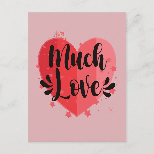 Viel Liebe, großes Herz Postkarte (Vorderseite)