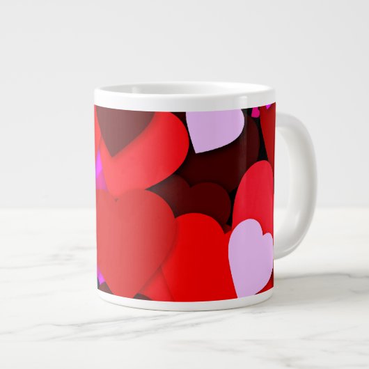 Viel Liebe Jumbo-Tasse (Vorderseite Rechts)
