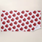 Viel Liebe, Niedliches Herz Strandtuch (Vorderseite)