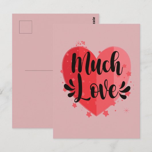 Viel Liebe Postkarte (Vorne/Hinten)