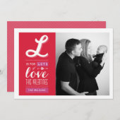 Viel Liebe | Valentinstag Fotokarte Feiertagskarte (Vorne/Hinten)