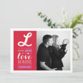 Viel Liebe | Valentinstag Fotokarte Feiertagskarte (Stehend Vorderseite)